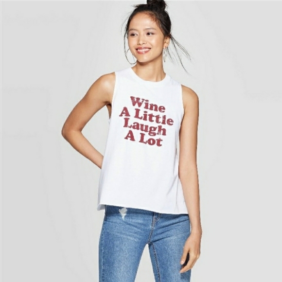 Modern Lux Tops - NWT Wine A Little Laugh A Lot Women's Tank